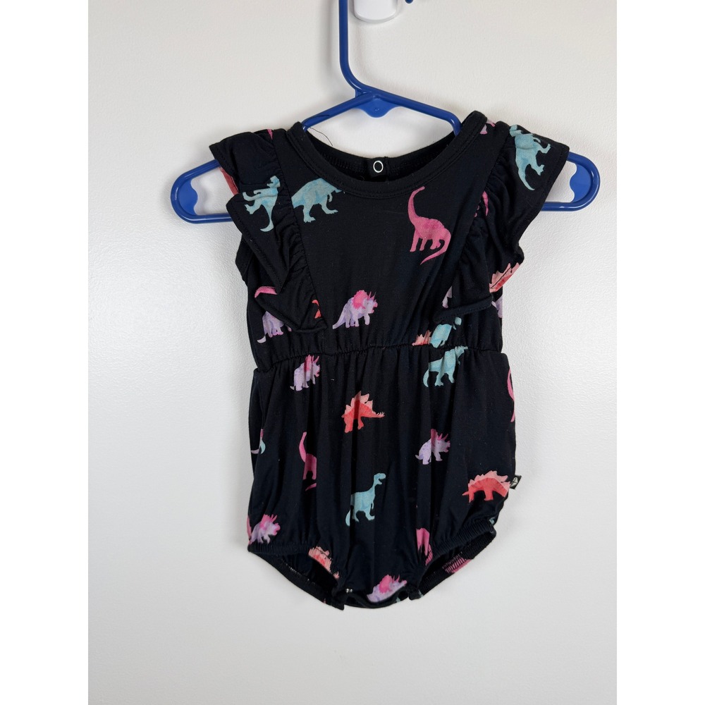 Kyte Baby Bamboo Ruffle Bubble Dinosaur Print 0-3 Months